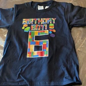 Birthday boy 6 lego T-shirt x-small 5-6